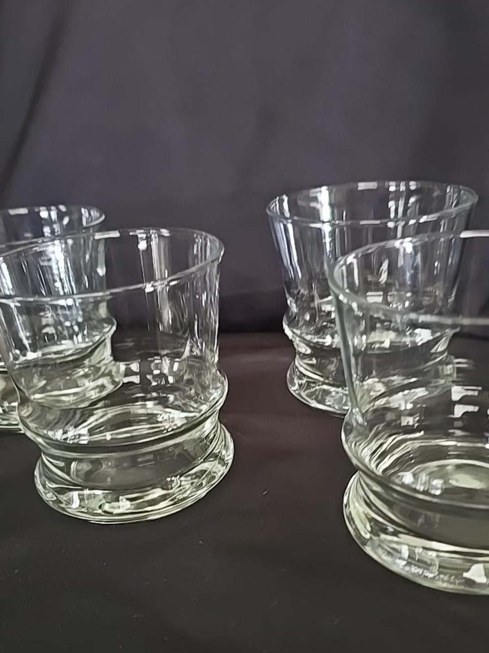Vintage Clear Rocks Whiskey Glasses – Set of 4